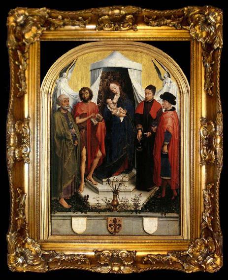 framed  WEYDEN, Rogier van der Virgin with the Child and Four Saints, ta009-2